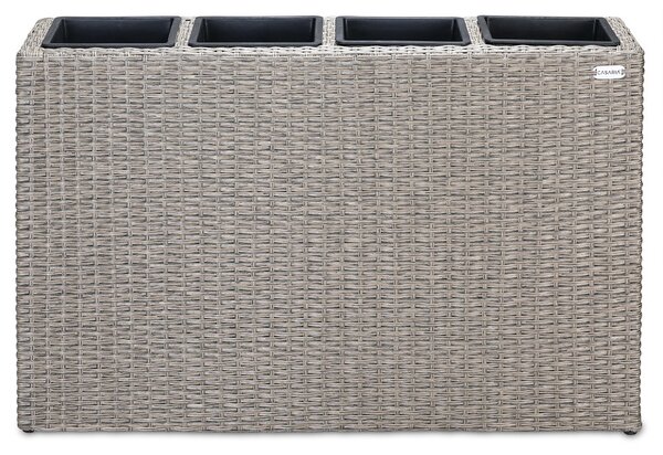 Deuba Ghiveci cu flori - 95 x 27 x 60 cm - crem