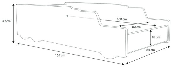 Pat pentru copii 160x80 cm. Promo -13%. 1052143