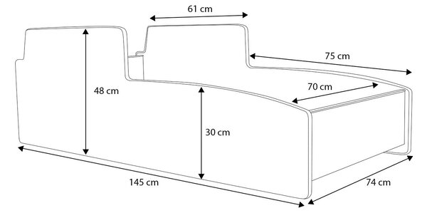 Pat pentru copii 140x70 cm. Promo -10%. 1052140
