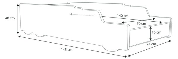 Pat pentru copii 140x70 cm. Promo -21%. 1052142
