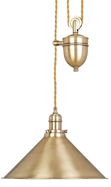 Elstead Lampă suspendată Provence, înălț. reglabilă, alamă, reglabil, Auriu / Alamă, Camera de zi / sufragerie, Metal