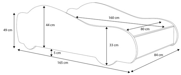 Pat pentru copii 160x780 cm. Promo -16%. 1052345