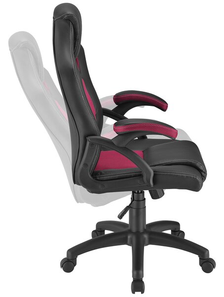 Juskys Scaun de birou Montreal - negru / visiniu