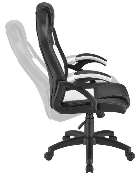 Juskys Scaun de birou Montreal - negru/alb