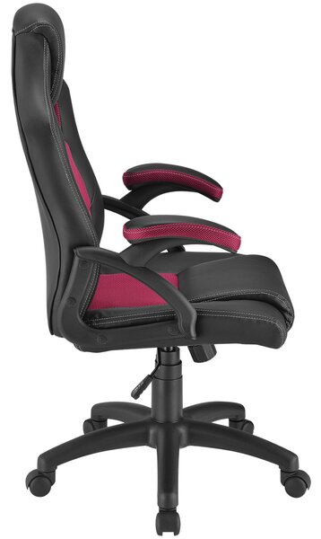Juskys Scaun de birou Montreal - negru / visiniu