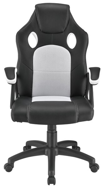 Juskys Scaun de birou Montreal - negru/alb