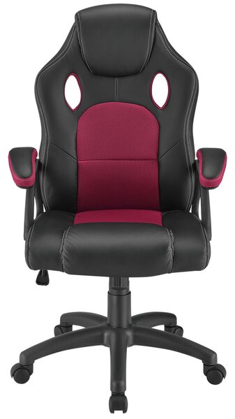 Juskys Scaun de birou Montreal - negru / visiniu