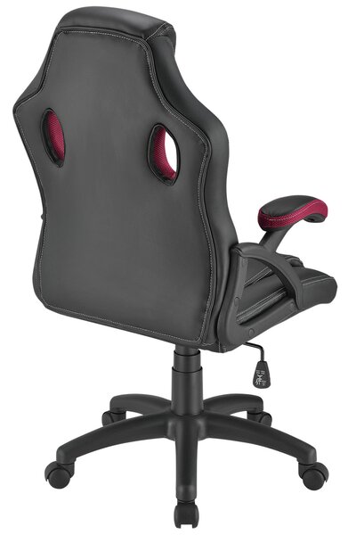 Juskys Scaun de birou Montreal - negru / visiniu