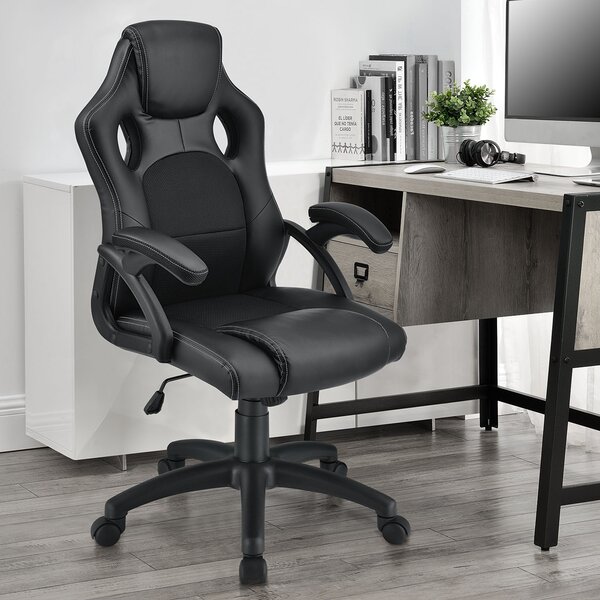Juskys Scaun de birou Montreal - negru