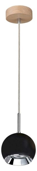 Lustră LED pe cablu Spot-Light 5143174 BALL WOOD 1xGU10/5W/230V stejar mat