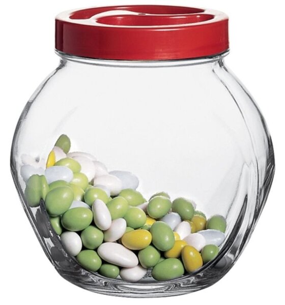 Borcan depozitare cu capac plastic 1.5L, Bella