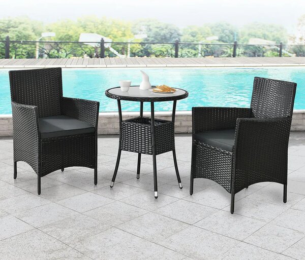 Juskys Set balcon Bayamo - perne negre + gri