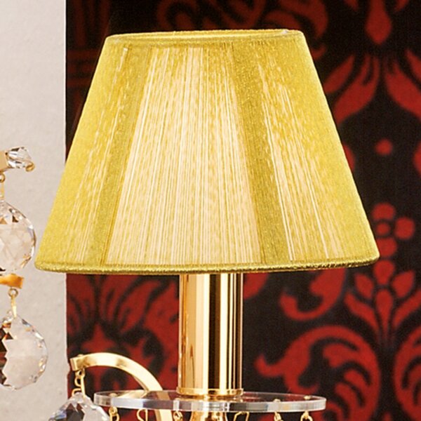 ORION Aplică de perete textilă elegantă Kristalldesign, reglabil, Auriu / Alamă, Camera de zi / sufragerie, Cristal
