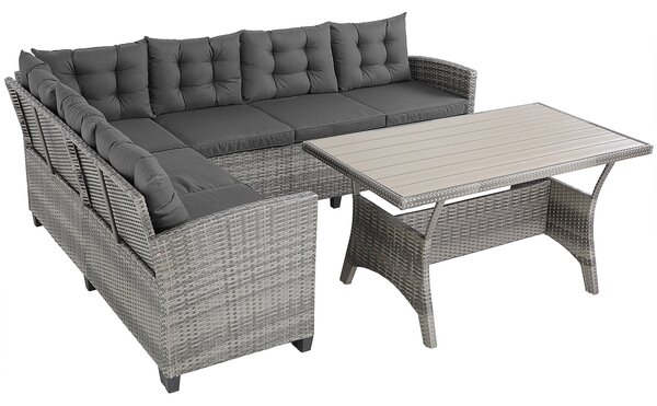Deuba Set ratan Sedan - gri + perne antracit