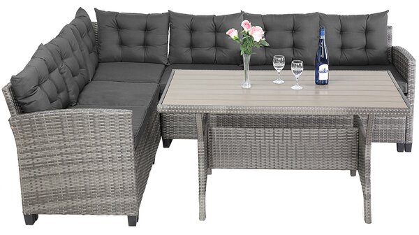Deuba Set ratan Sedan - gri + perne antracit