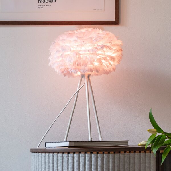 UMAGE Eos mini lampă de masă roz 3 picioare alb, reglabil, Roz / Rosé, Camera de zi / sufragerie, Design, Umbră de masă