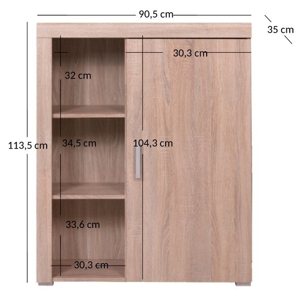 Raft Dalila 1D (Stejar sonoma). 1052831