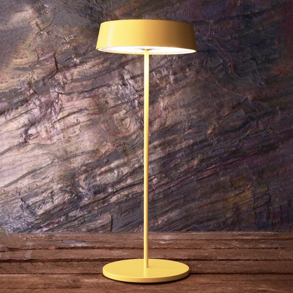 Deko-Light Miram lampă de masă LED acum., reglabilă galbenă, reglabil, Galben, Camera de zi / sufragerie, Metal, Modern