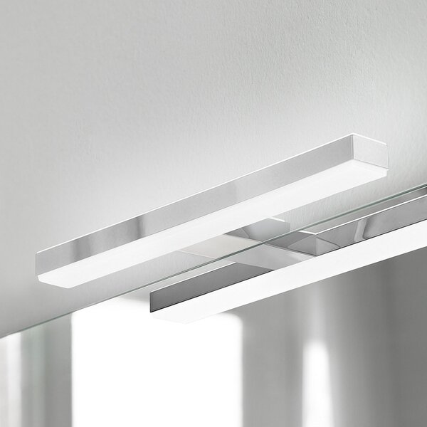 Ebir Lampă LED oglindă Veronica, lățime 30 cm, crom, Metalic, Baie, Plastic