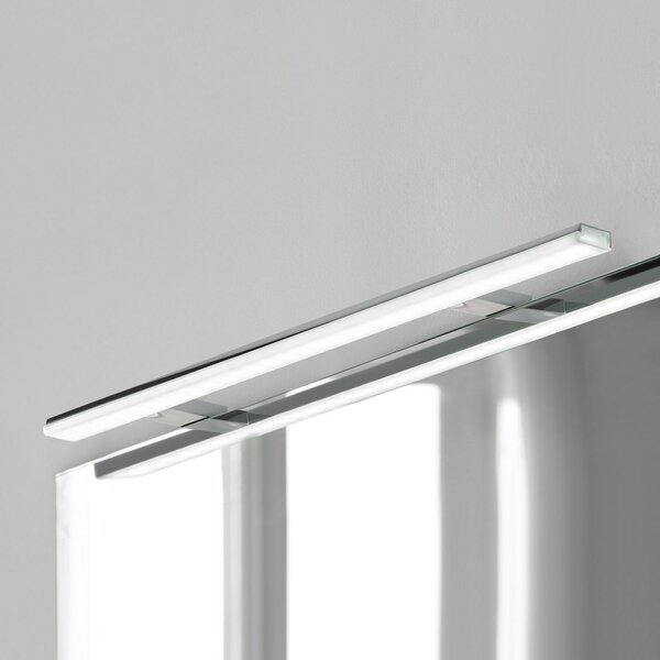 Ebir Lampă cu LED pentru oglindă Pandora, cromată, lățime 80,8 cm, Metalic, Baie, Plastic, Modern