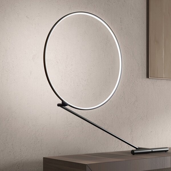 Kdln LED-Lampa de masă Poise, negru, înălțime 109 cm, dimabil, reglabil, Negru, Camera de zi / sufragerie, Metal, Design