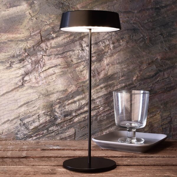 Deko-Light Miram lampă de masă LED acum., reglabilă, neagră, reglabil, Negru, Camera de zi / sufragerie, Metal, Modern