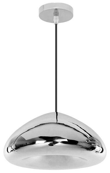 Toolight Plafoniera cu pandantiv Toollight, din sticlă cu oglindă 1xE27 APP322-1CP, argintiu, OSW-00419