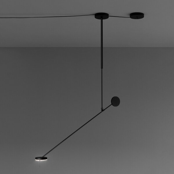 LEDS-C4 Invisible LED lampă susp. 00-5694 consolă, reglabil, Negru, Camera de zi / sufragerie, Metal, Modern
