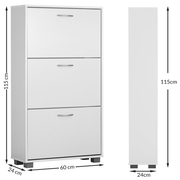 Deuba Dulap pantofi 115x60x24 cm - alb