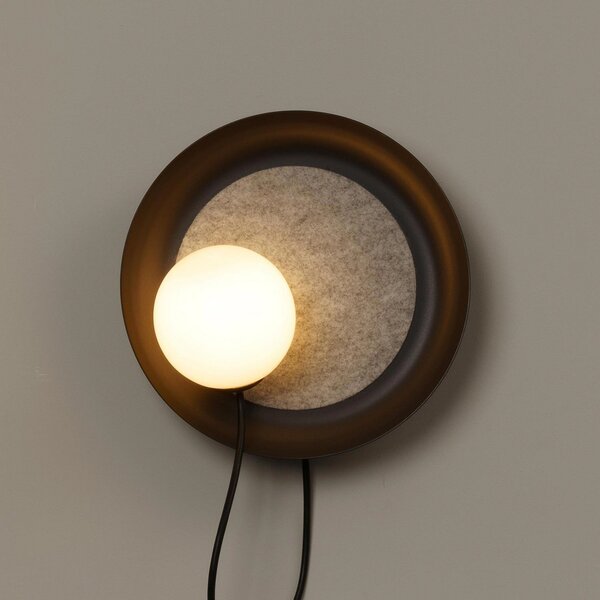 Milan Iluminación Aplică de sârmă Ø 24 cm antracit, reglabil, Negru, Camera de zi / sufragerie, Metal, Design