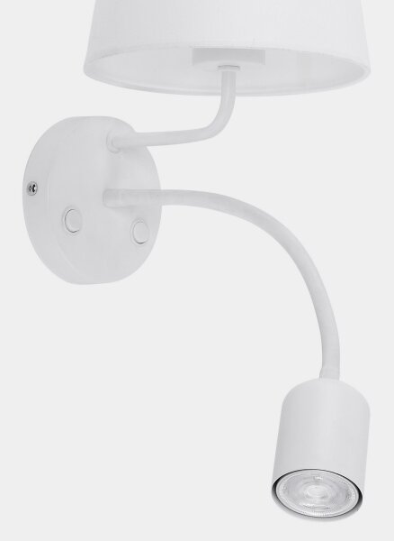 Lampă de perete MAJA 1xE27/15W/230V + 1xGU10/10W/230V albă