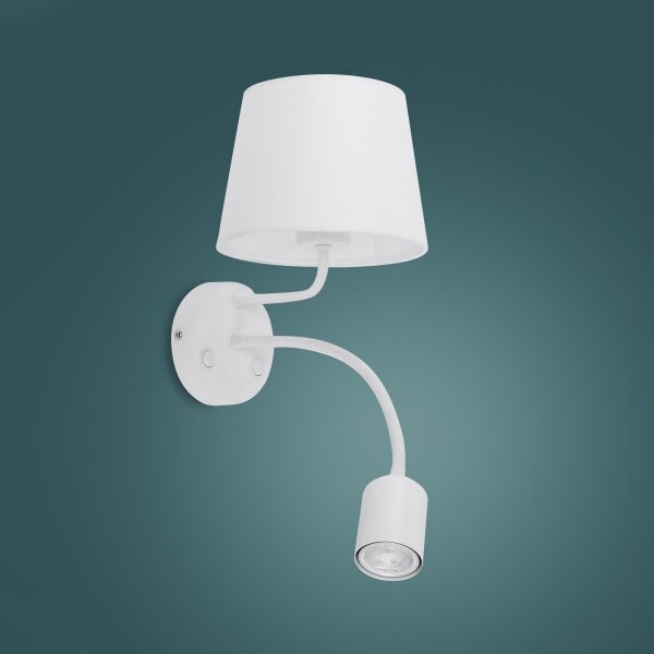 Lampă de perete MAJA 1xE27/15W/230V + 1xGU10/10W/230V albă