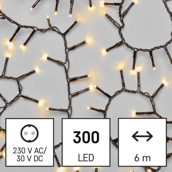 Instalație LED de Crăciun de exterior 300xLED/11m IP44 alb cald