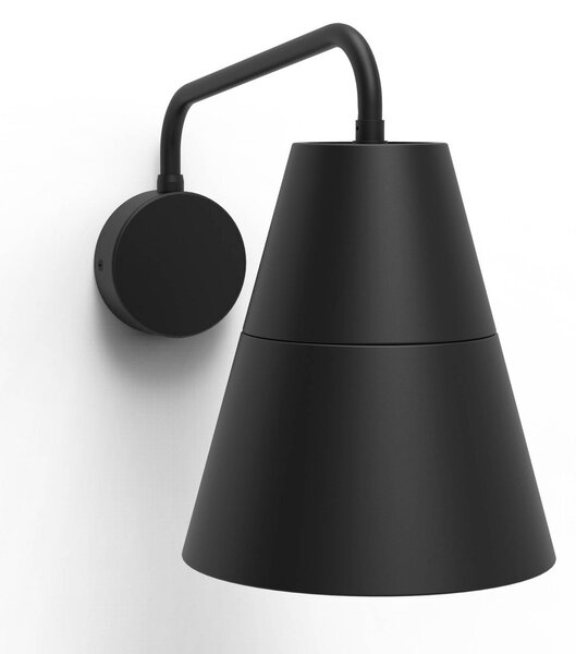 GRUPA Ili aplică cu cablu ștecher negru, Negru, Camera de zi / sufragerie, Metal, Design