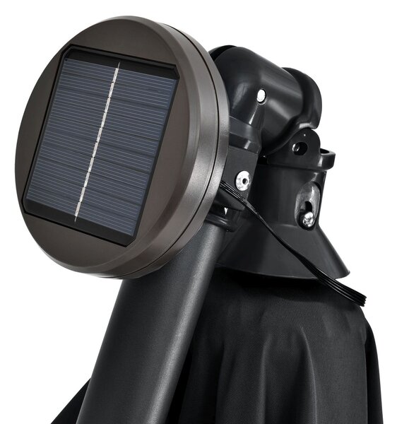 Juskys Umbrela de soare LED Brazilia Ø 3.0m - gri inchis