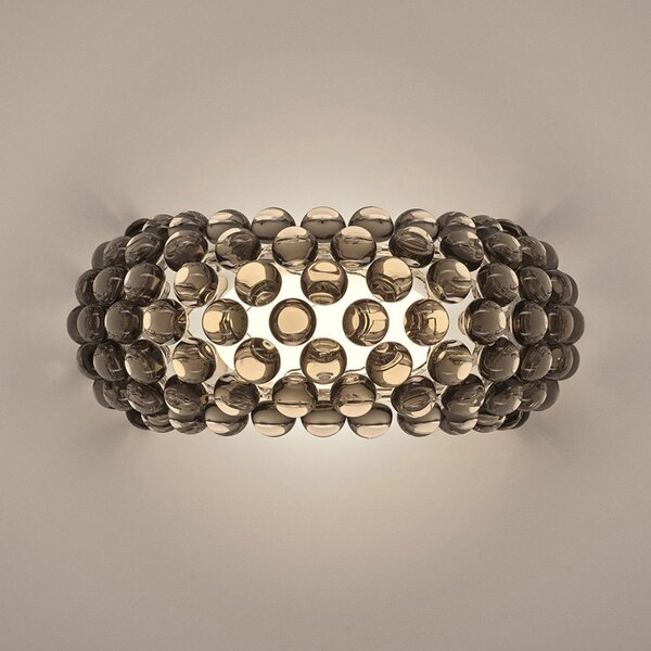 Foscarini Caboche Plus media R7s - lampă de perete gri, reglabil, Gri, Camera de zi / sufragerie, Plastic, Design