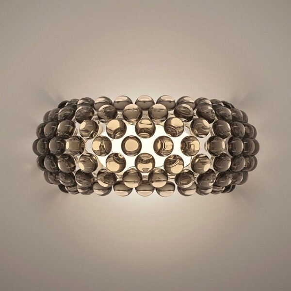 Foscarini Caboche Plus media R7s - lampă de perete gri, reglabil, Gri, Camera de zi / sufragerie, Plastic, Design