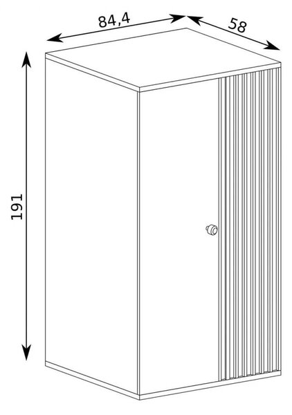 Dulap de haine Claudi 01 (Stejar artisan). 1055485