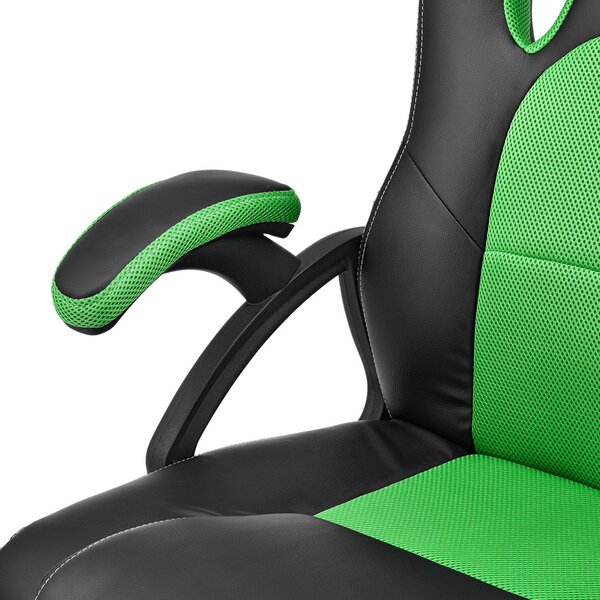 Juskys Scaun de birou Montreal - negru/verde