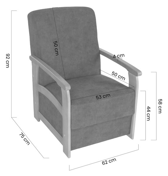 Fotoliu relax Wiktor II - piele ecologică Soft 02 - Oferta limitata