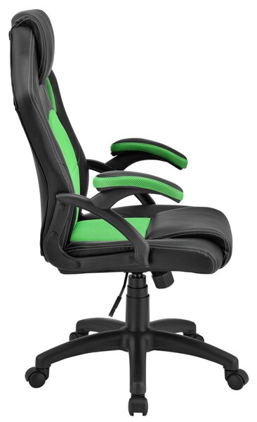 Juskys Scaun de birou Montreal - negru/verde