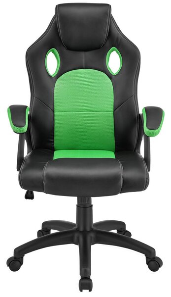 Juskys Scaun de birou Montreal - negru/verde
