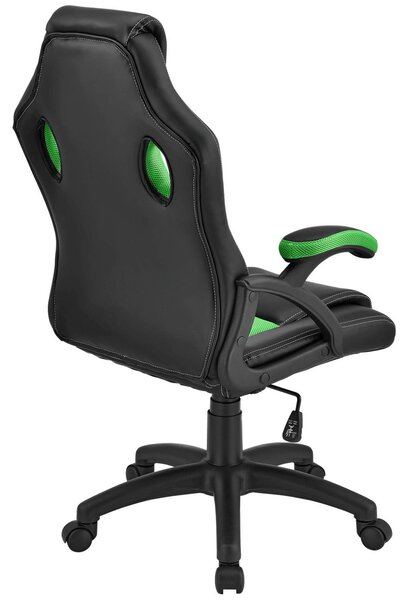 Juskys Scaun de birou Montreal - negru/verde