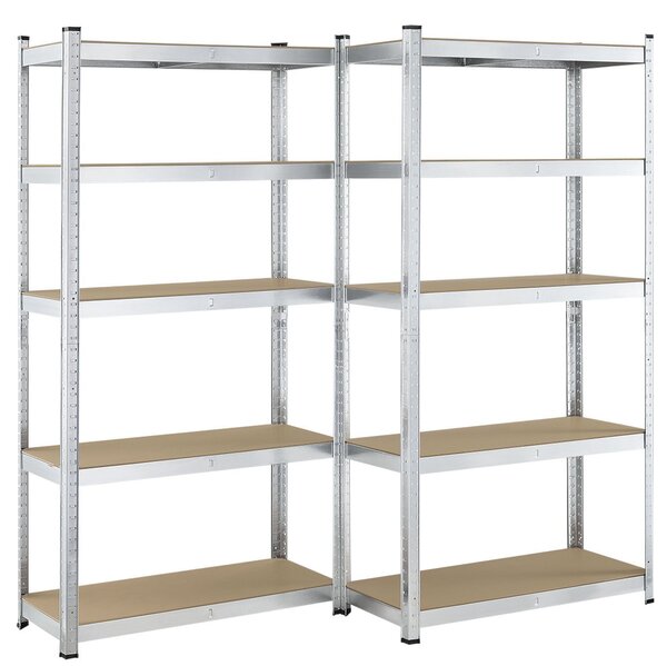 Juskys Set 2 rafturi - 180x90x40 cm