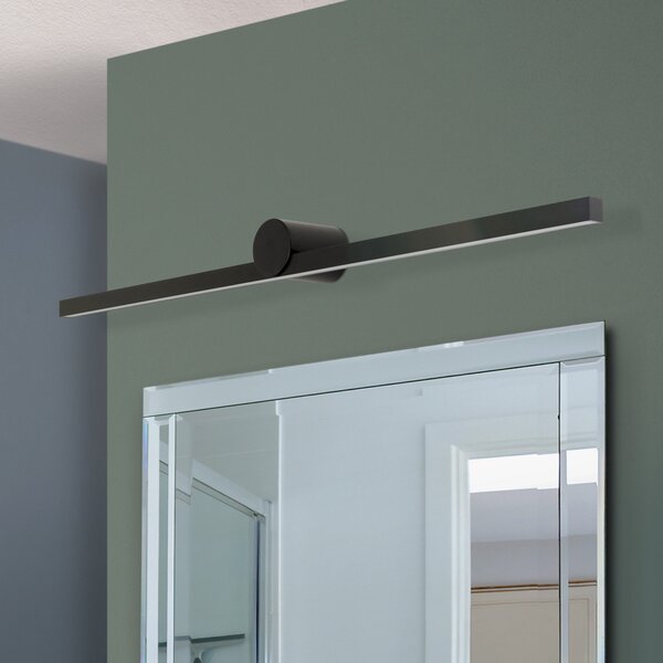 ORION Frumusețe LED oglindă cu lumină, lățime 101cm, negru, Negru, Baie, Metal, Modern