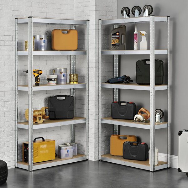 Juskys Set 2 rafturi - 180x90x40 cm