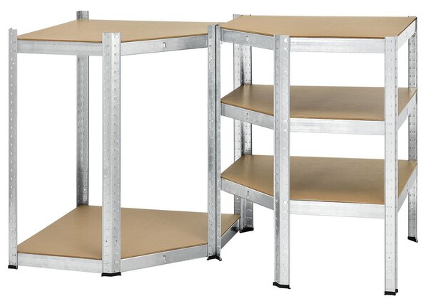 Juskys Raft de colt - 180x70x40-70 cm