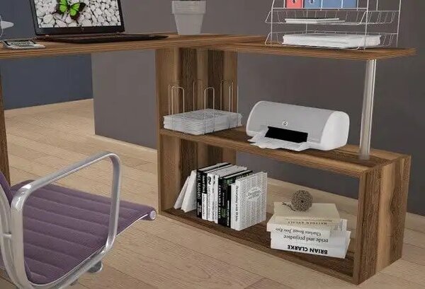 Birou Oscar nuc, 130x50 x74 cm,104X74X24 cm