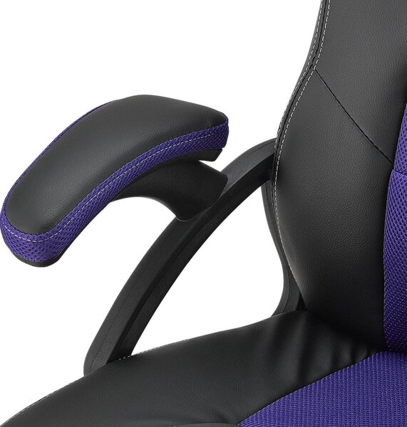 Juskys Scaun de birou Montreal - negru/violet