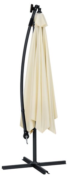 Juskys Umbrela de soare LED Brazilia Ø 3.0m - crem